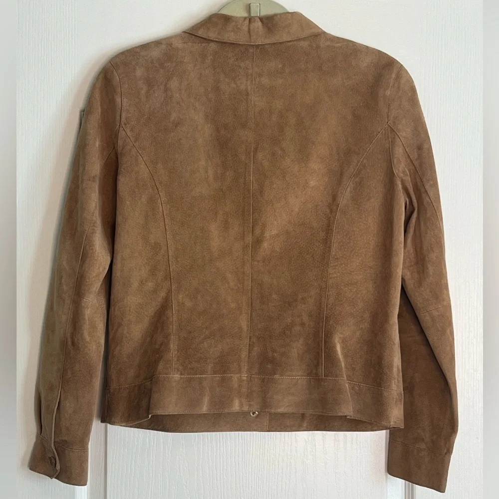 Isaac Mizrahi Suede Camel Women's Jacket - Picture 5 of 5